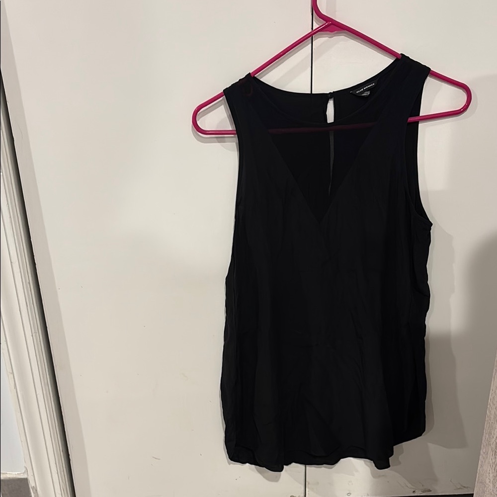 Club Monaco Black V-Neck Tank Top